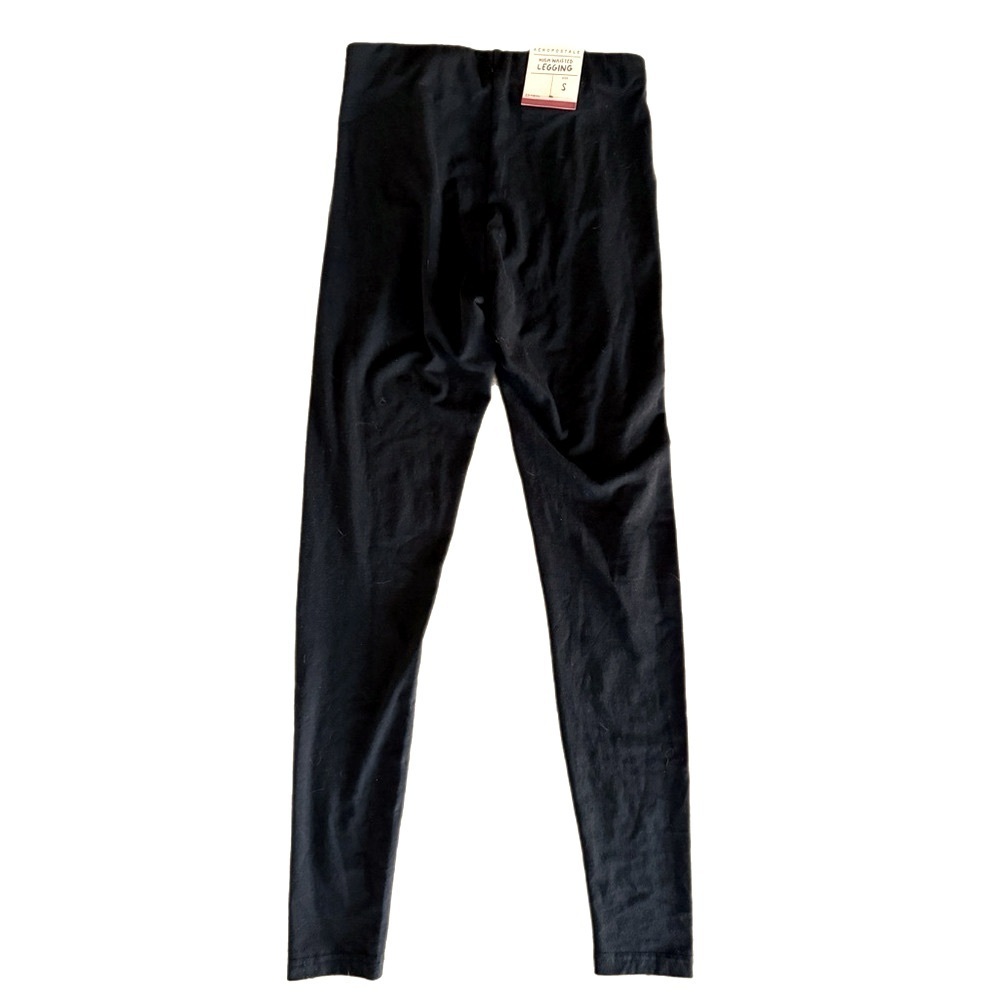 NWT Aeropostale Double Lace Front High Waisted Leggings in Black - Picture 3 of 4